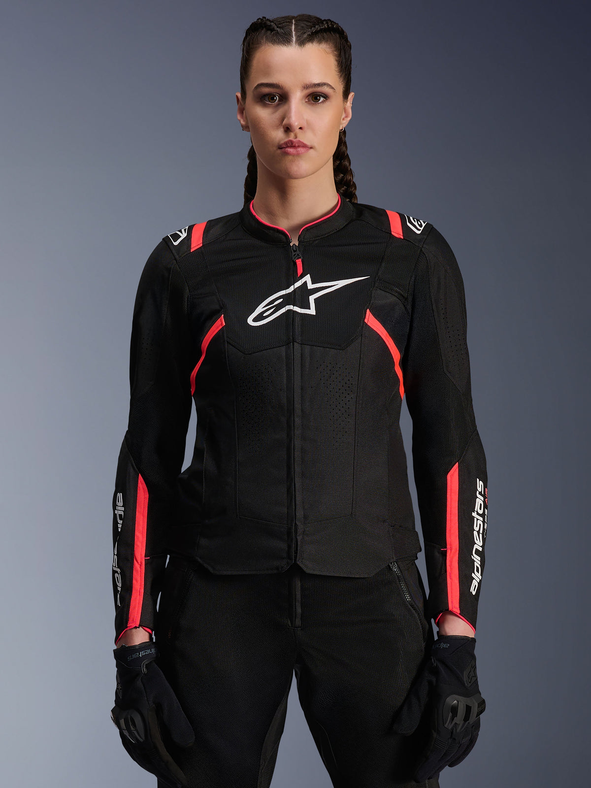 Alpinestars Stella T-SPS Air v2 Jacket in Black/Diva Pink