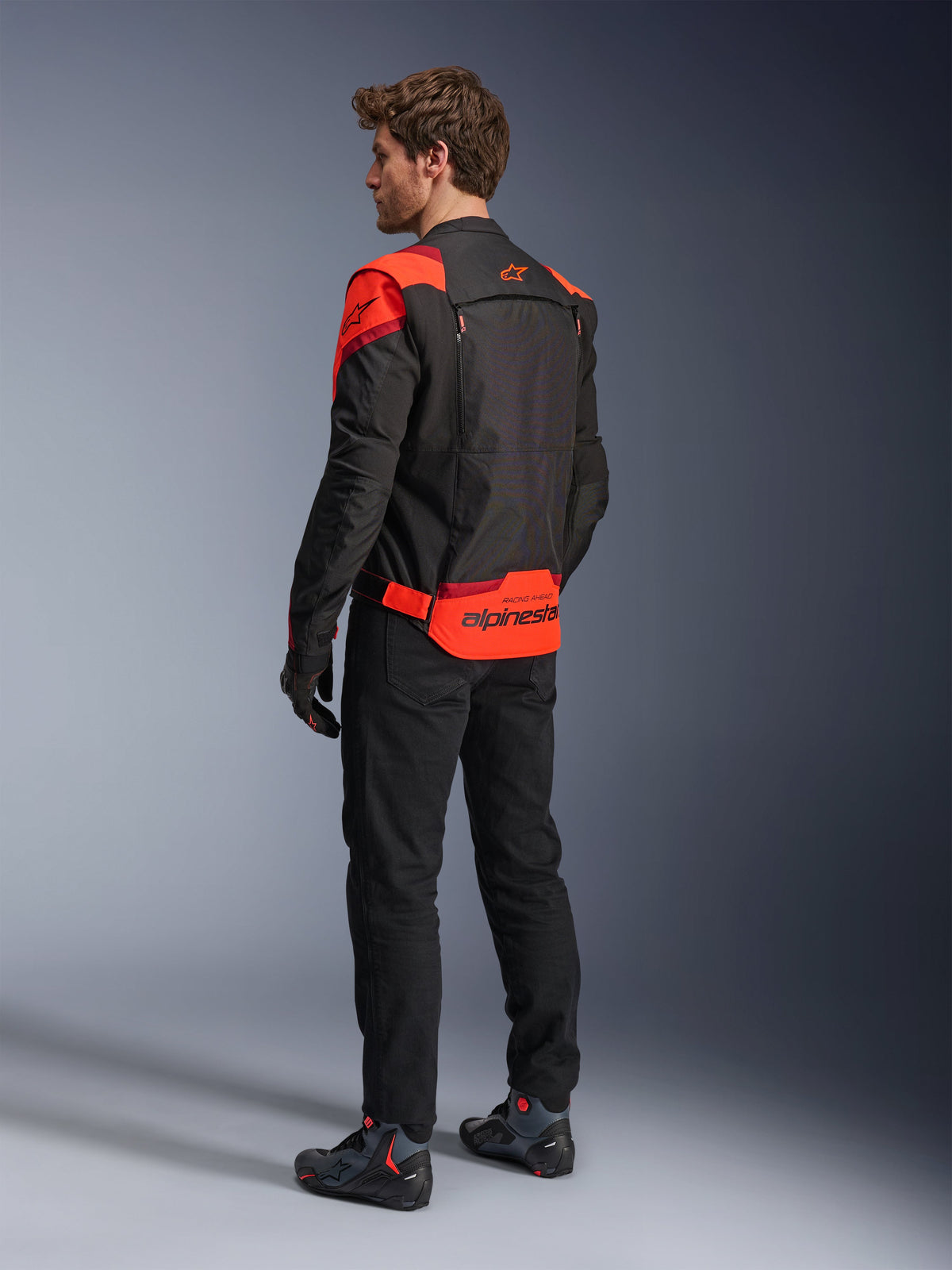 Alpinestars T-Stunt Air Jacket in Black/Red Fluo/Dark Red