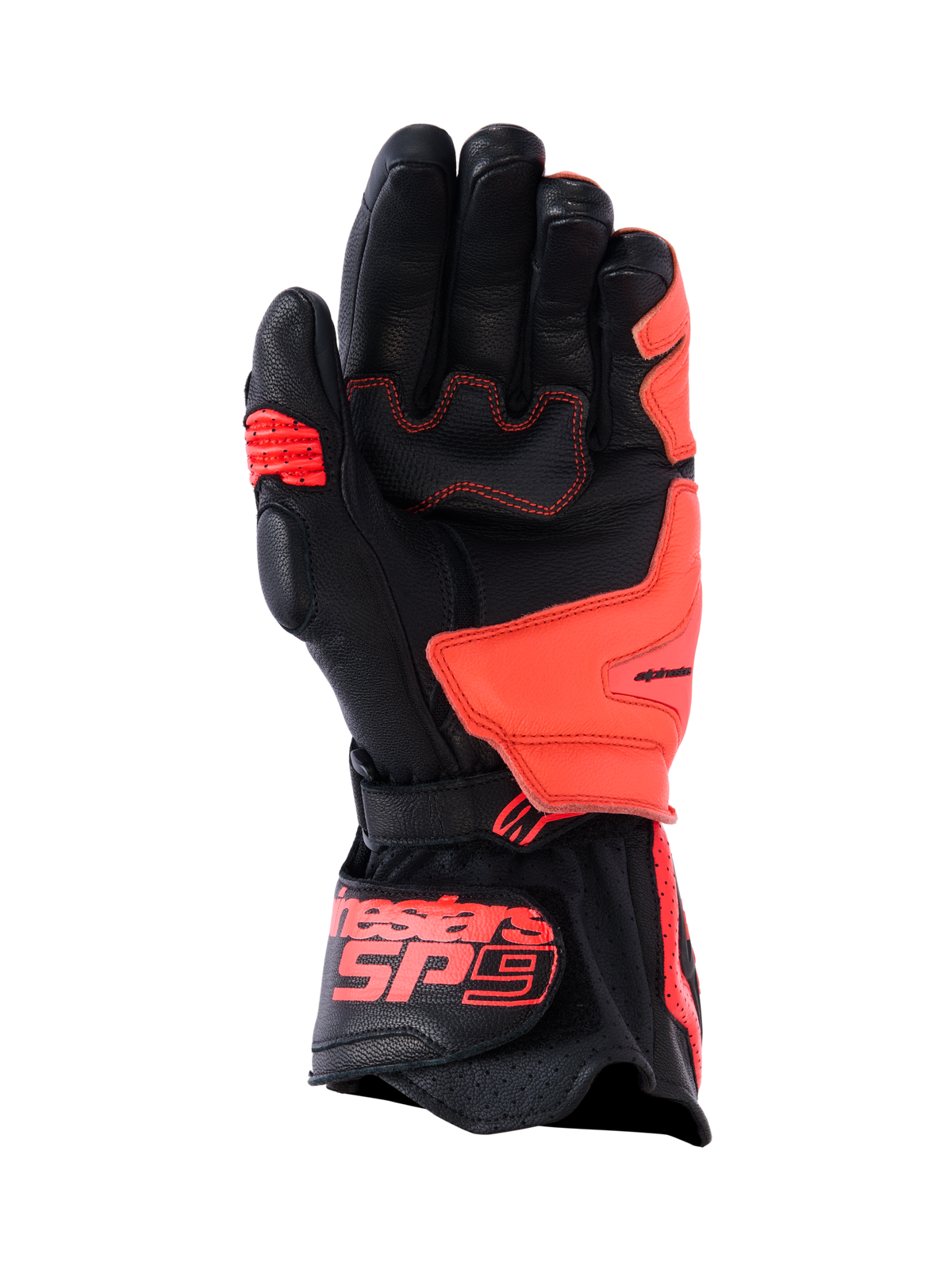 Alpinestars SP-9 Gloves in Black/Fluo Red
