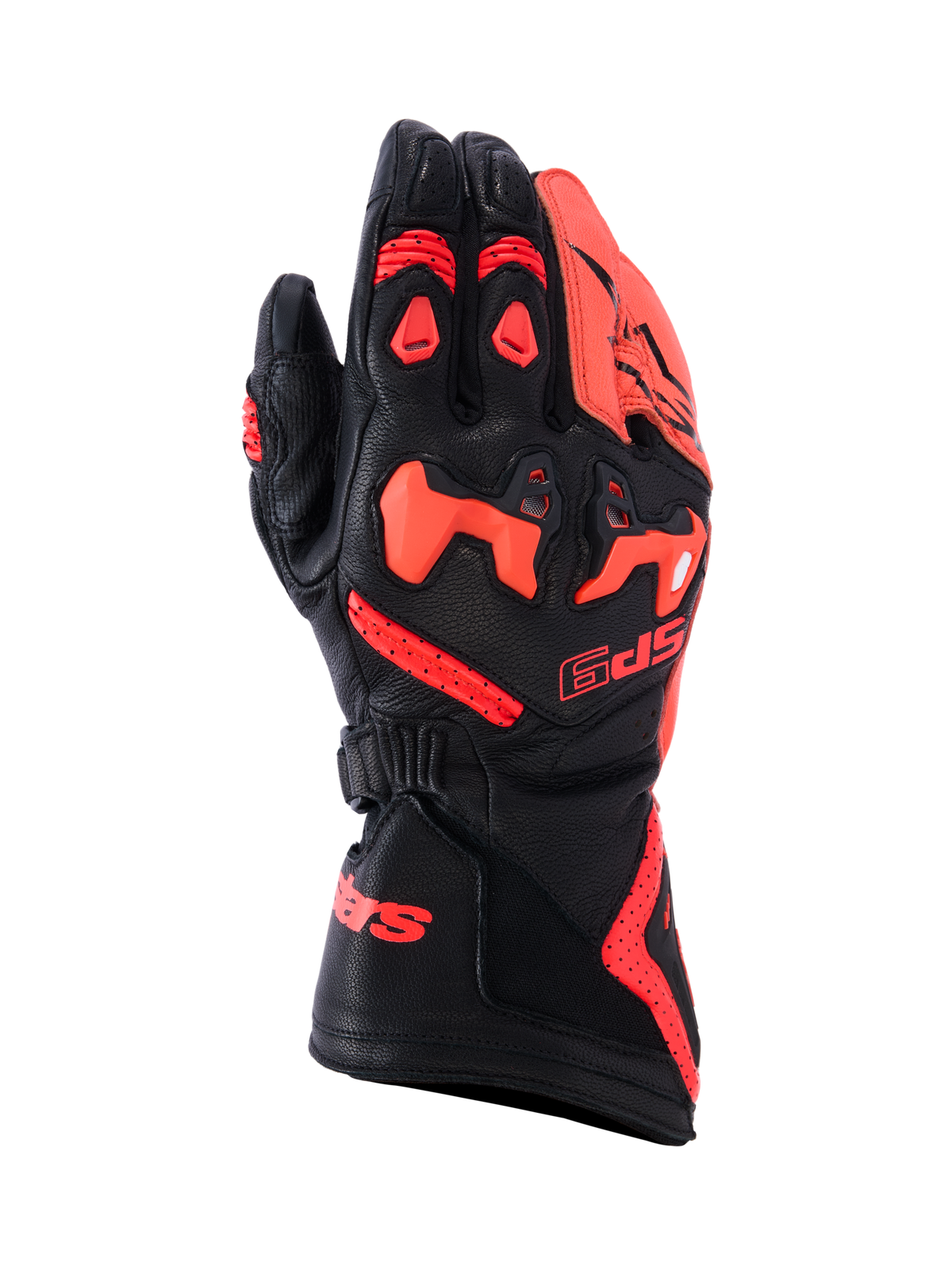 Alpinestars SP-9 Gloves in Black/Fluo Red