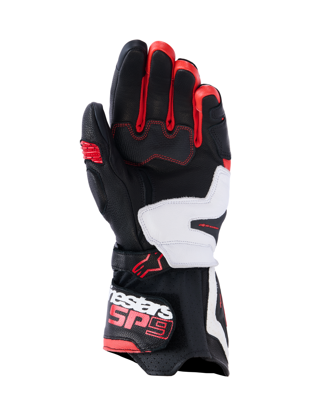 Alpinestars SP-9 Gloves in Black/White/Bright Red