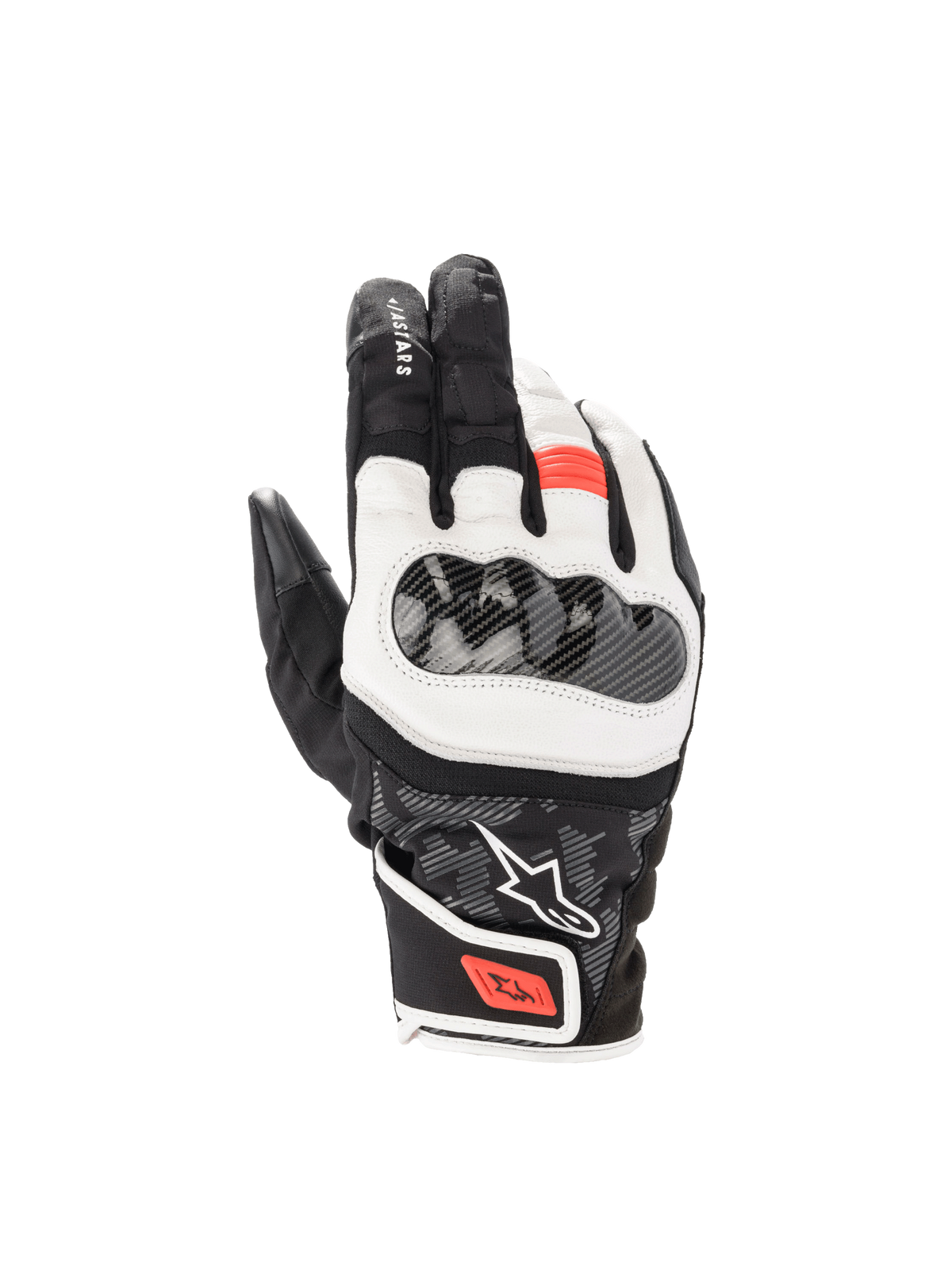 Alpinestars SMX Z Drystar® gloves in Black/White/Fluo Red