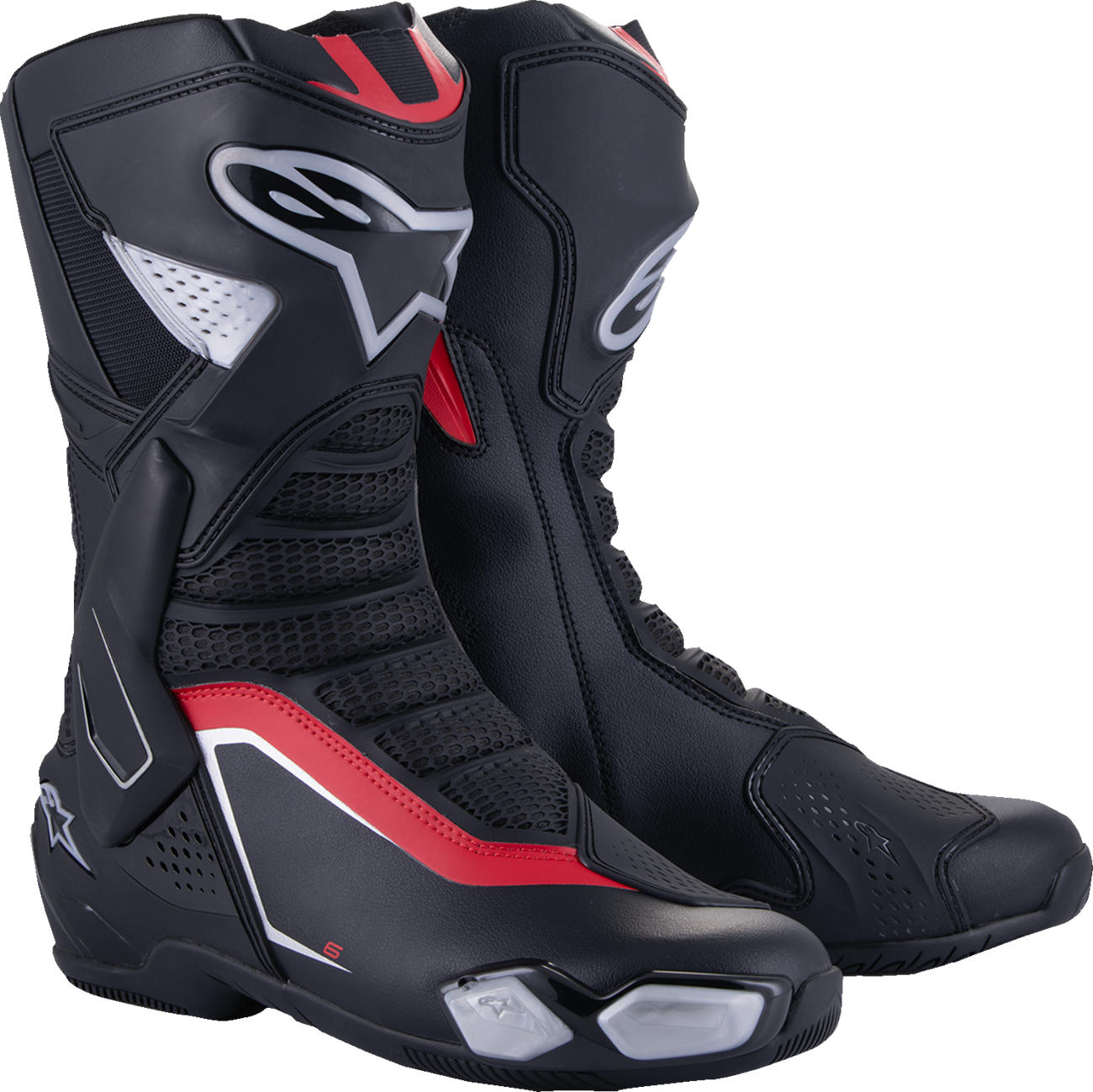 SMX-6 V3 Boots - Black/Silver/Red