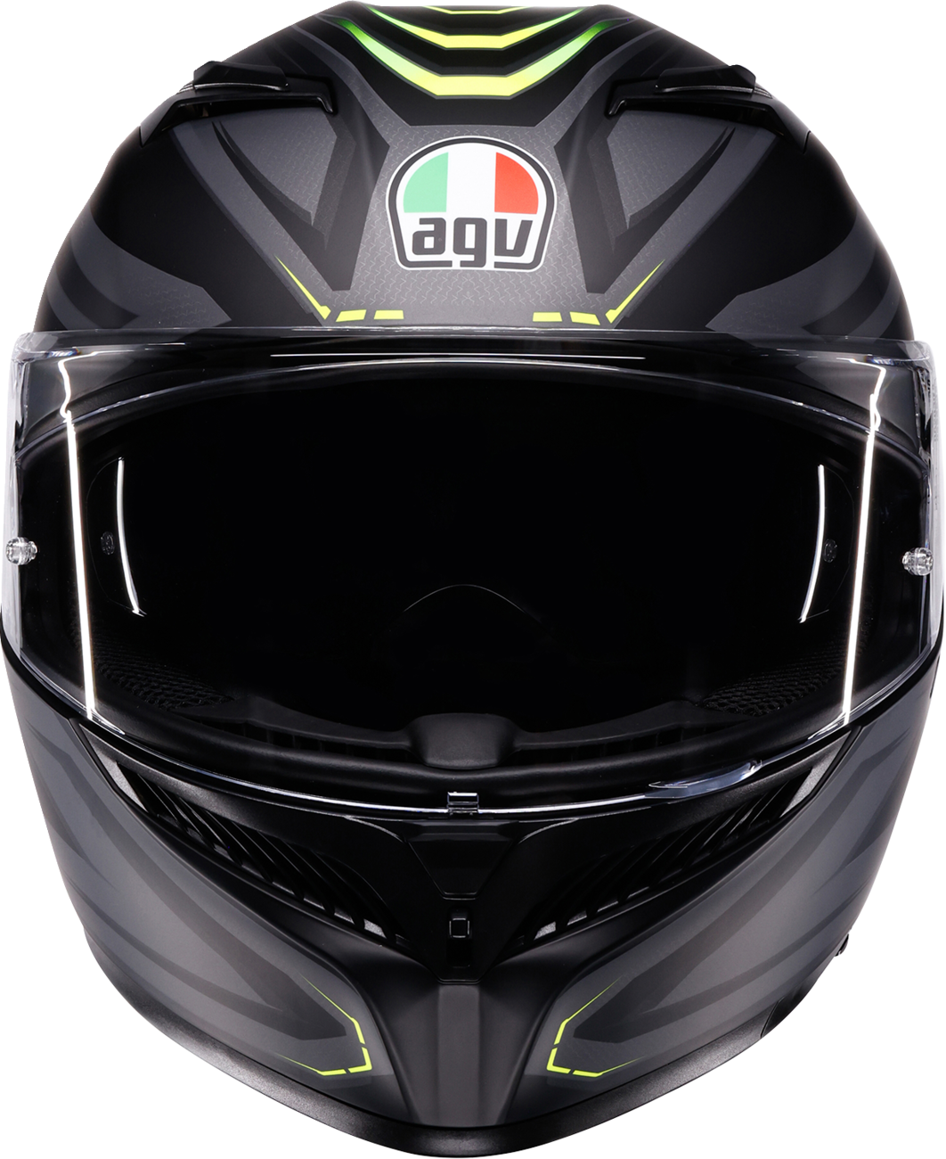AGV K3 Syth Helmet in Matte Black/Yellow Fluo