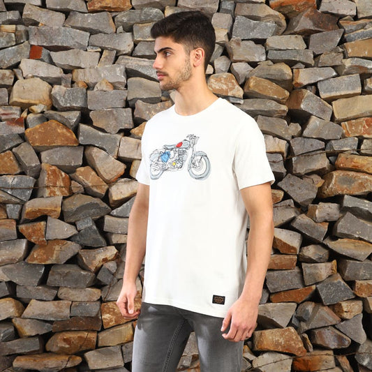 Royal Enfield Mens Rm Tee 06 Off White