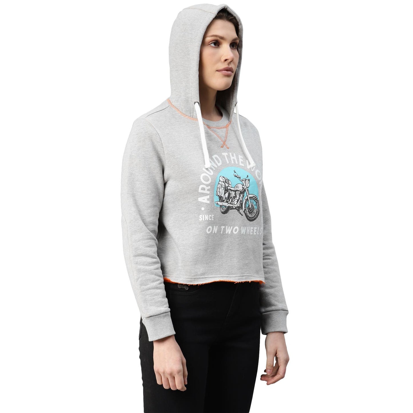 Royal Enfield Around The World Pullover Hoodie Grey