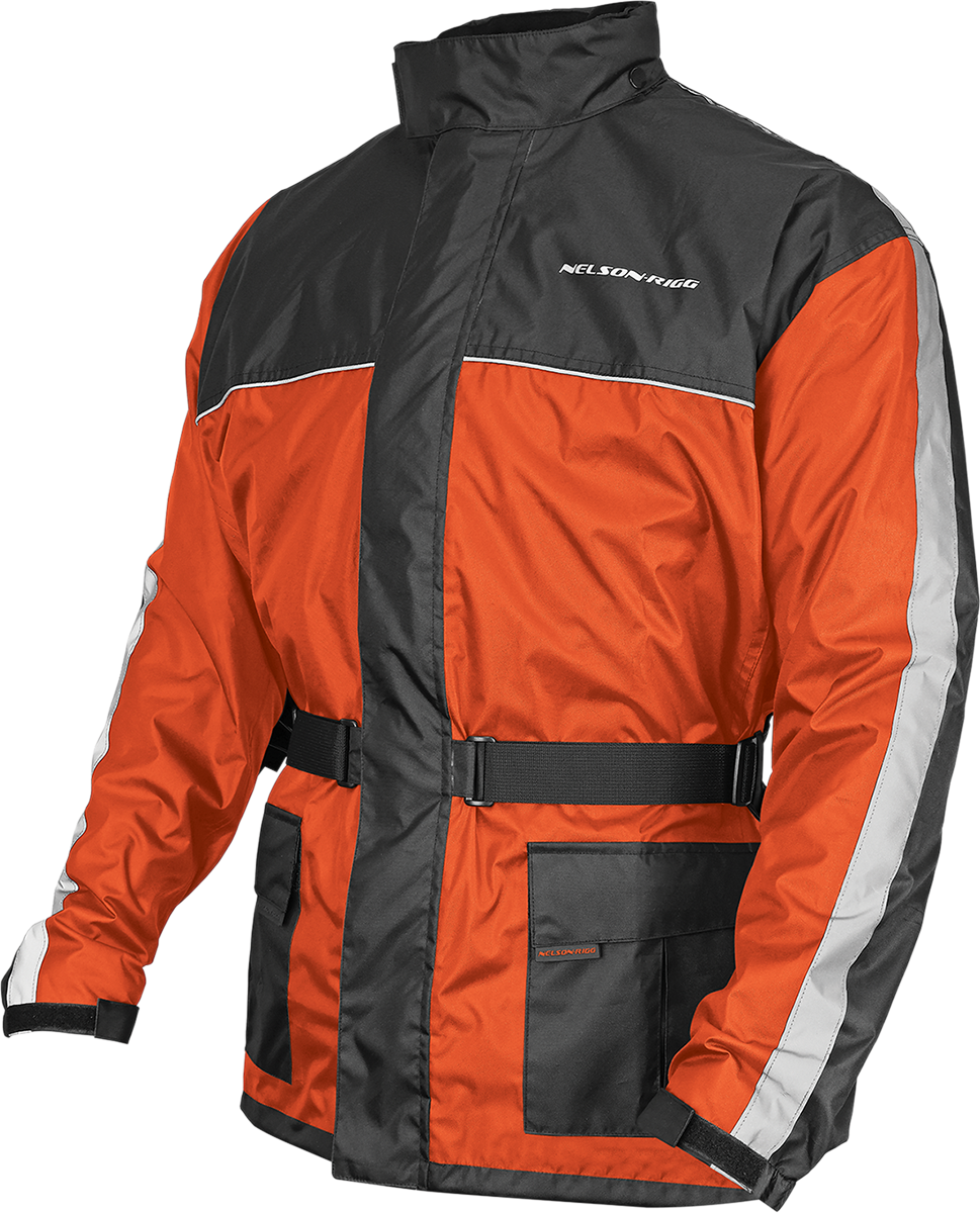 Nelson-Rigg Solo Storm Waterproof Jacket in Orange/Black