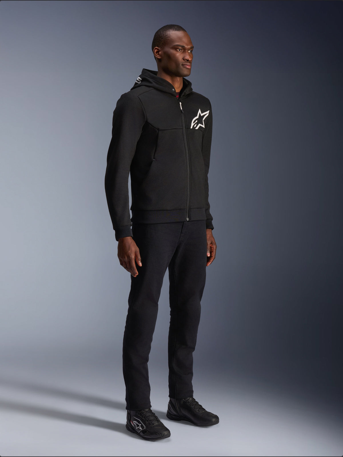 Alpinestars Chrome v2 Sport Hoodie in Black/White