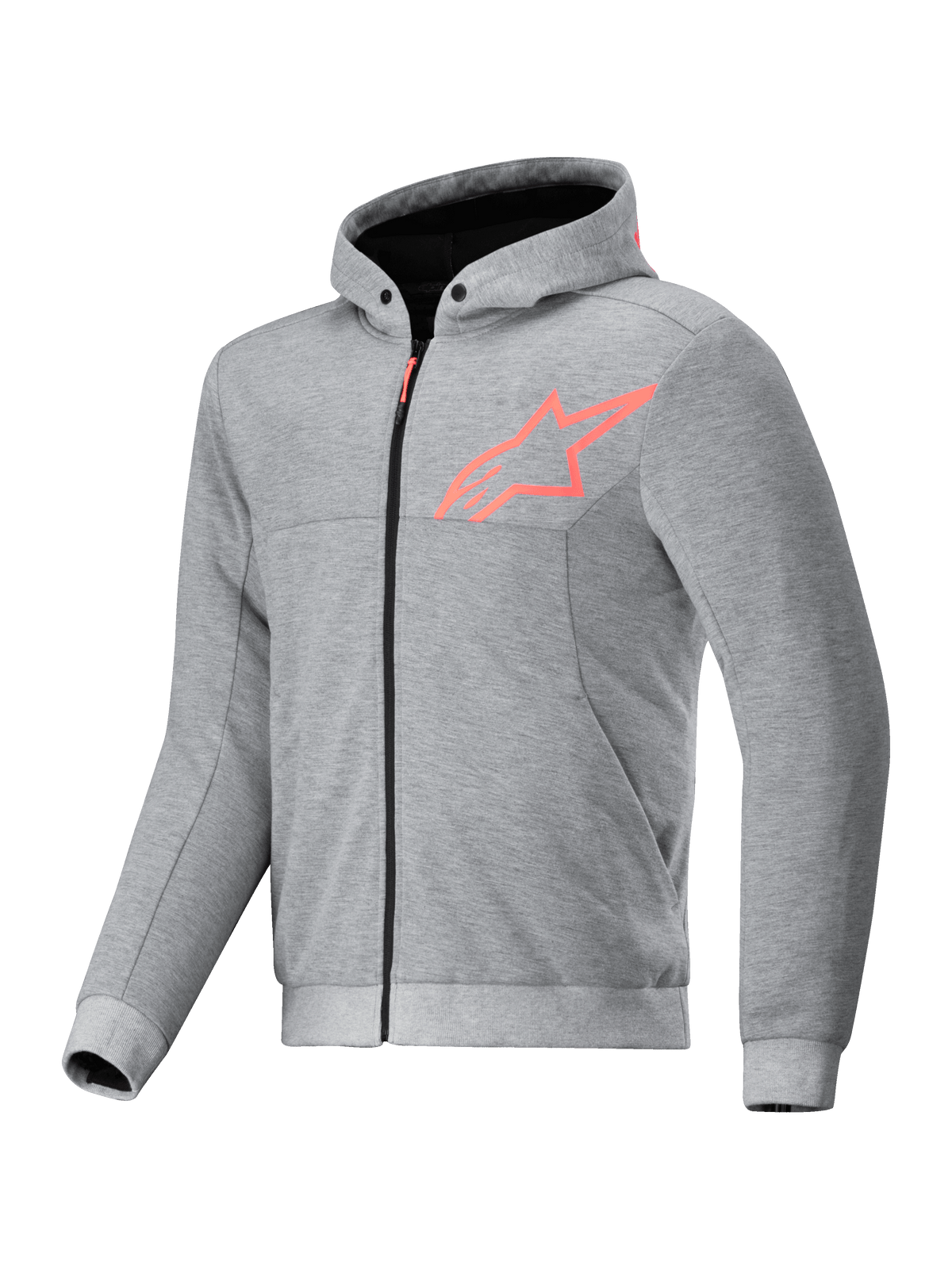 Alpinestars Chrome v2 Sport Hoodie in Heather Gray/Red Fluo