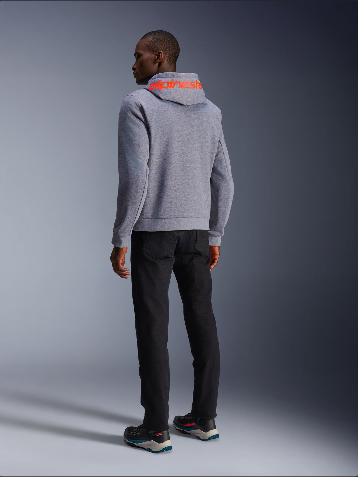 Alpinestars Chrome v2 Sport Hoodie in Heather Gray/Red Fluo