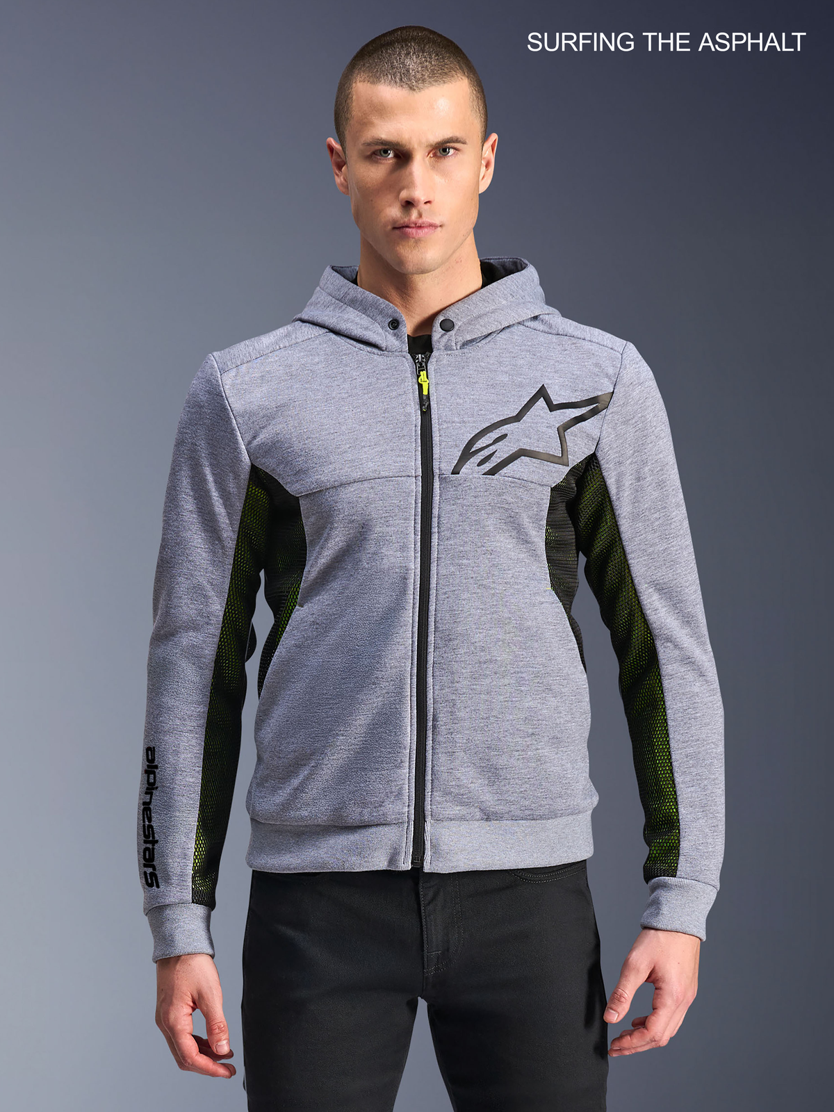 Alpinestars Chrome Air Sport Hoodie in Heather Gray/Black