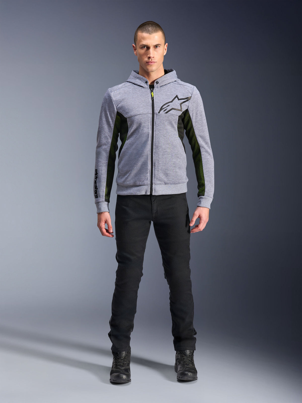 Alpinestars Chrome Air Sport Hoodie in Heather Gray/Black