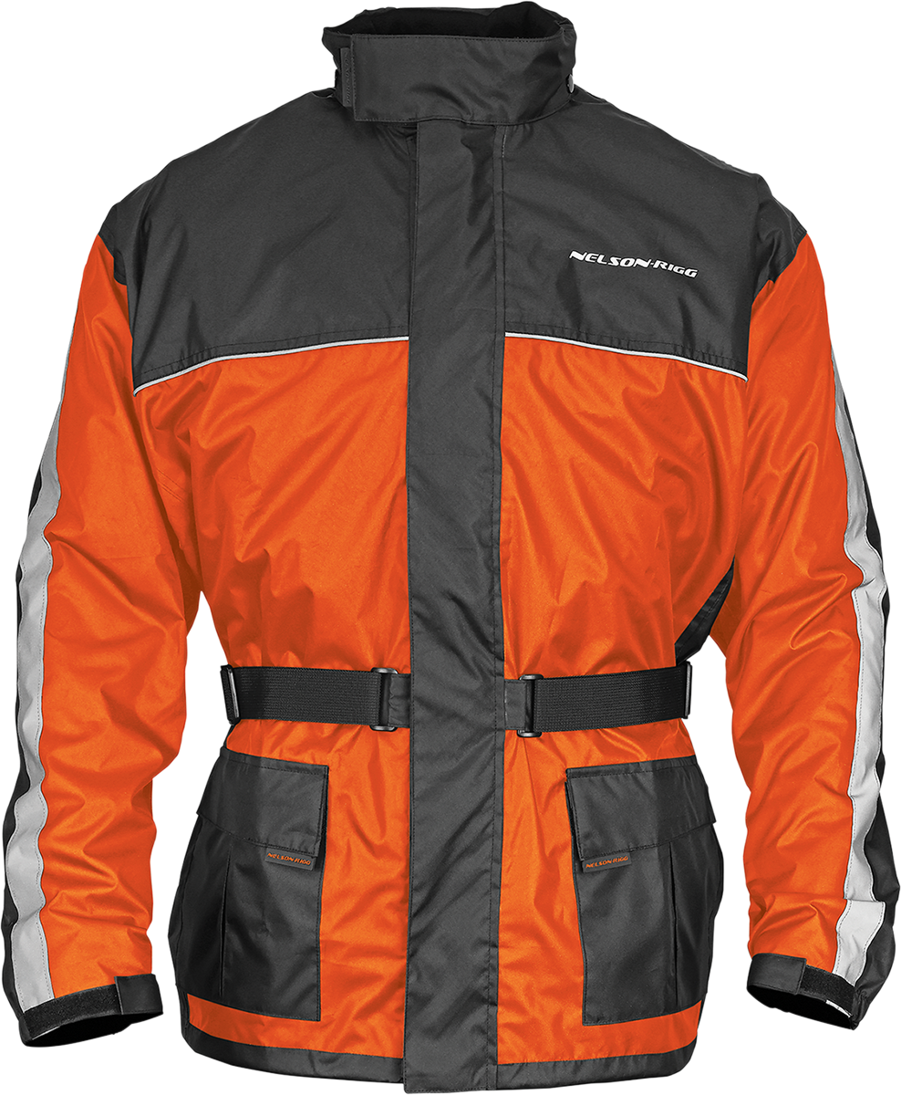 Nelson-Rigg Solo Storm Waterproof Jacket in Orange/Black