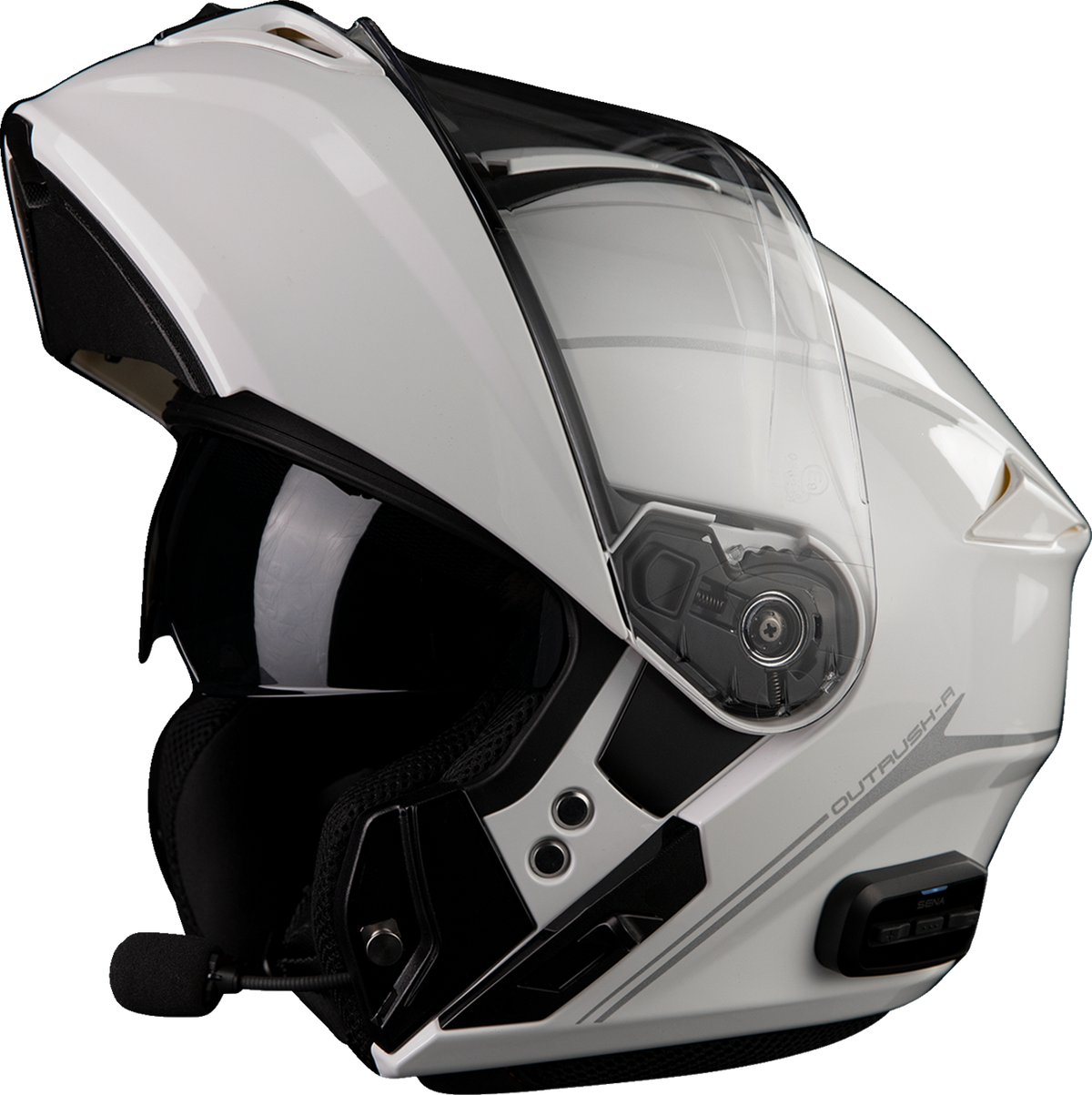 SENA Outrush R Modular Helmet in White