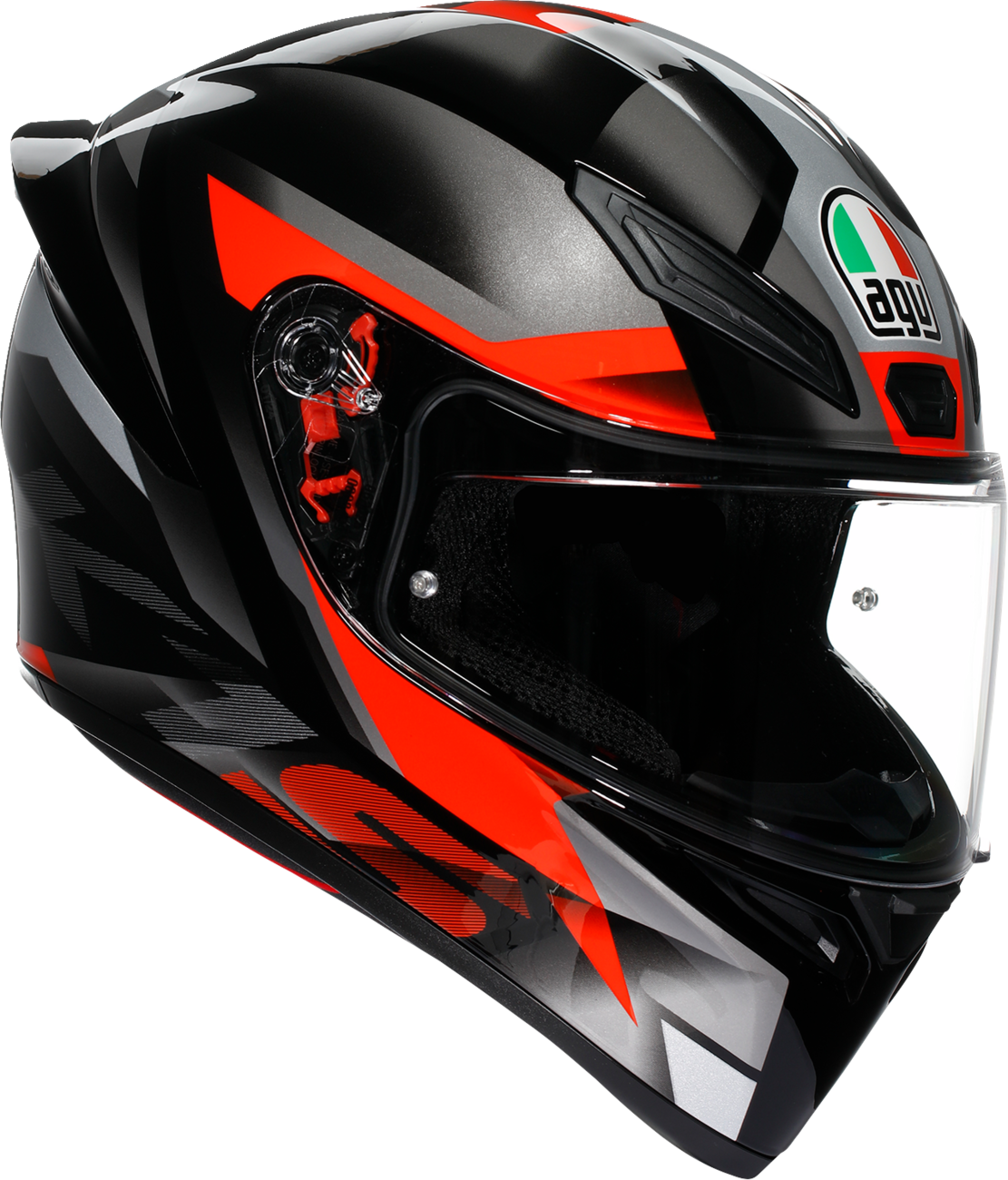 AGV K1 S Fastlap Helmet in Black/Gray/Red