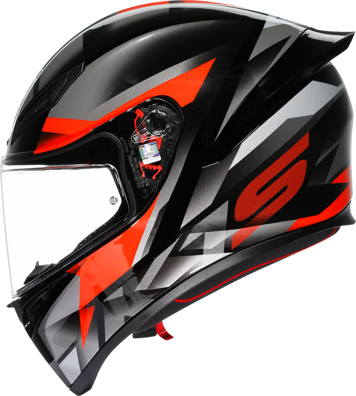 AGV K1 S Fastlap Helmet in Black/Gray/Red