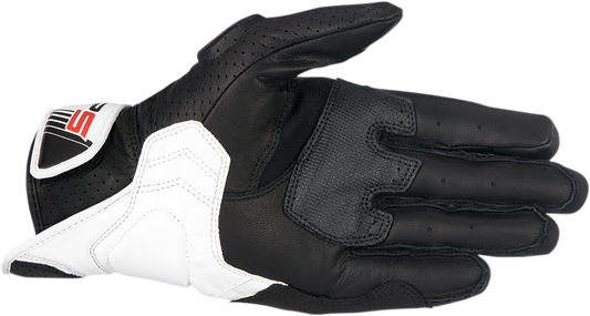 SP-5 Leather Gloves - Black/White/Red