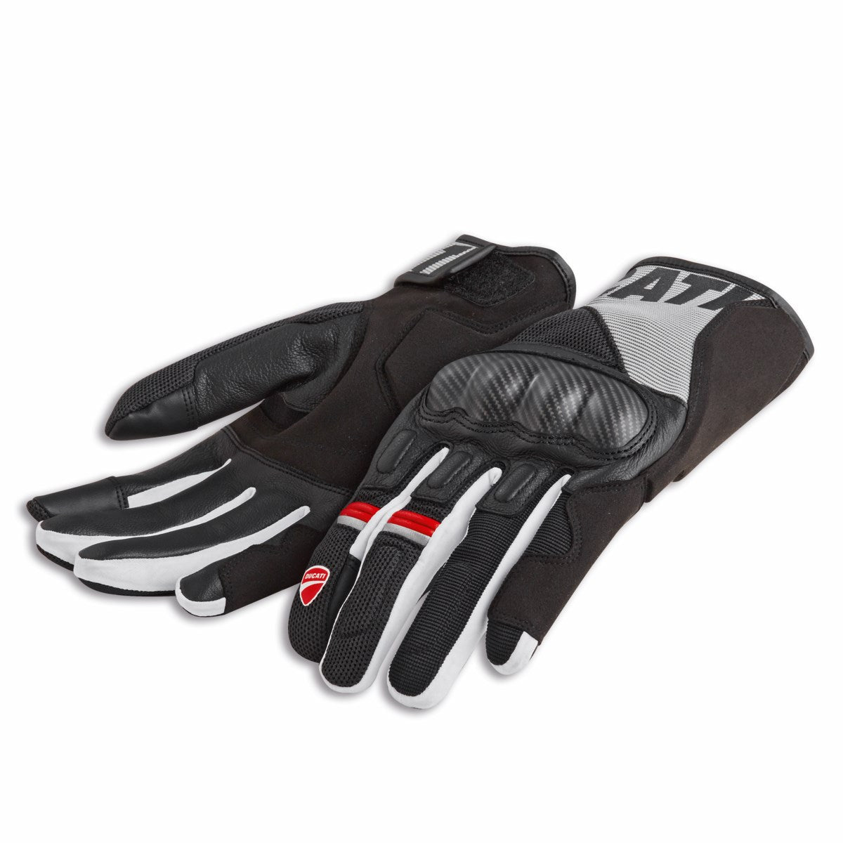 Ducati Company C2 2.0 Gloves - Black/Gray/Red — Black Red Gray (981092515)