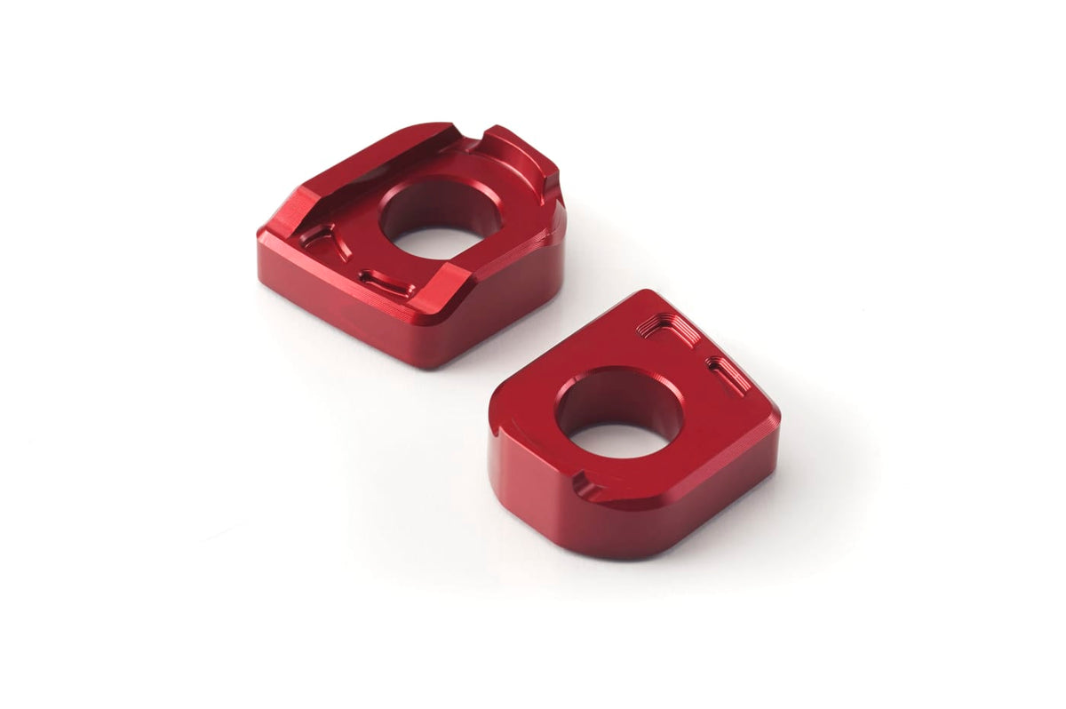 Billet Machined Chain Adjuster Block Red