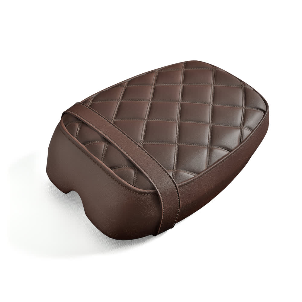 Triumph Genuine accessory of the brown quilted pillion seat