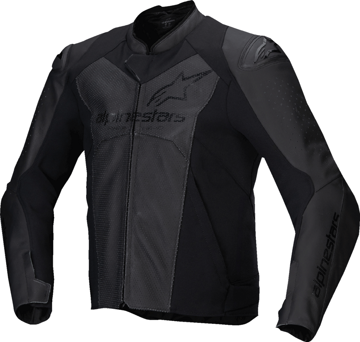 Alpinestars Faster v3 Airflow Leather Jacket in Black/ Black