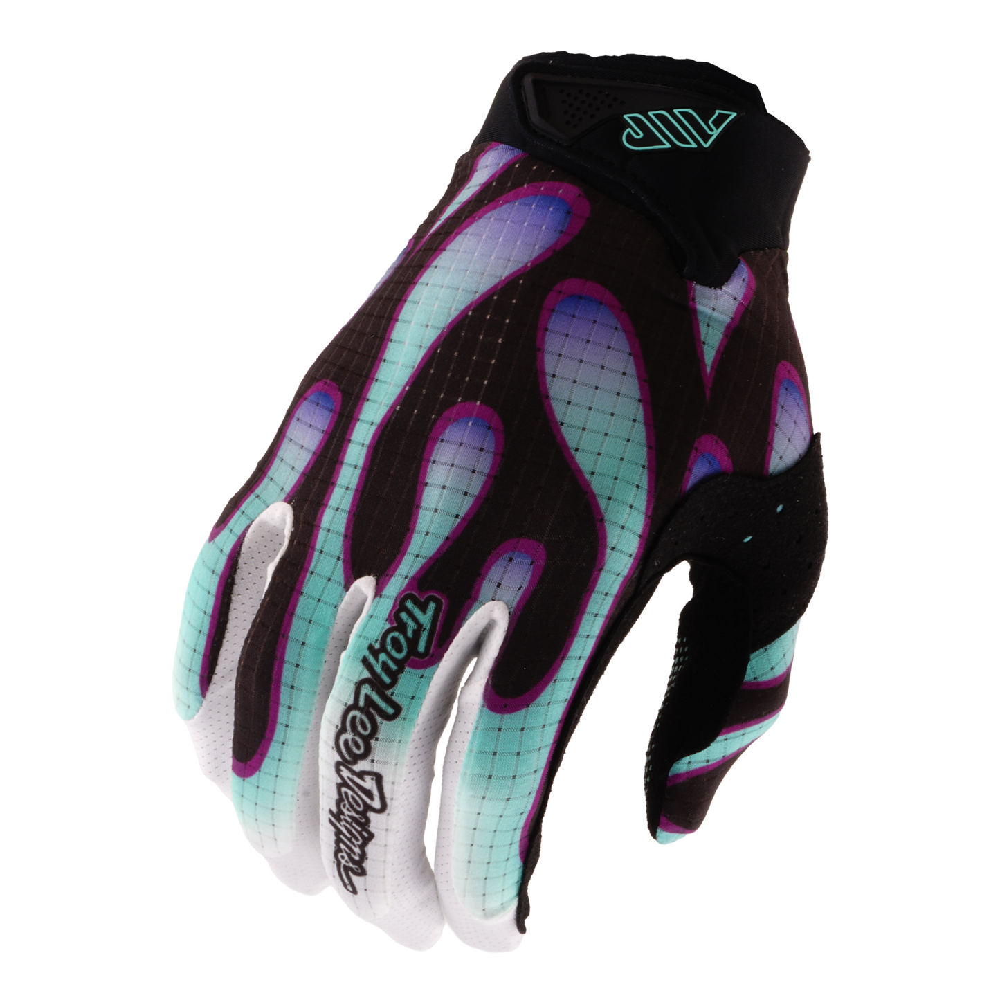 Troy Lee Designs Air Glove Overspray Black / Real Teal