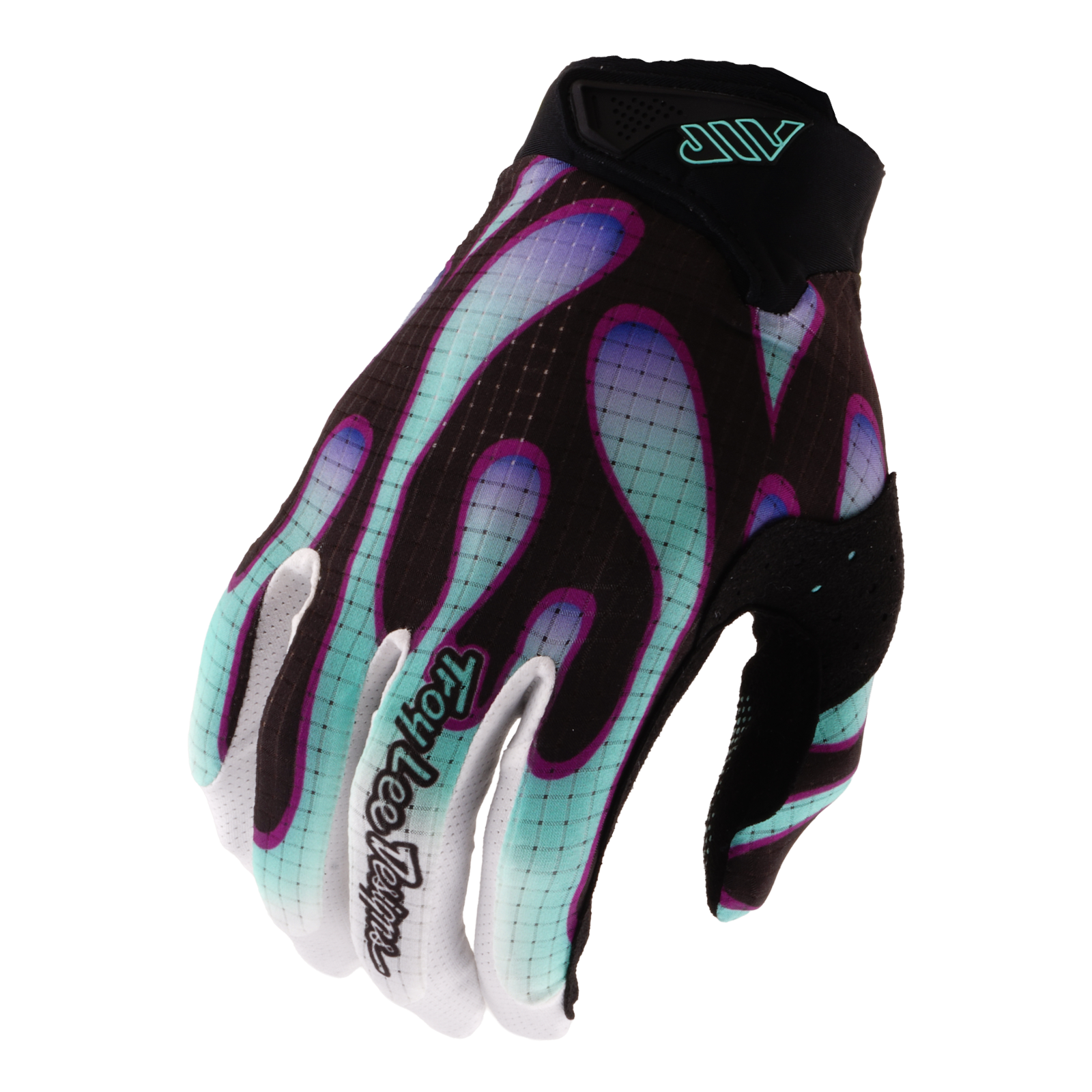 Troy Lee Designs Air Glove Overspray Black / Real Teal