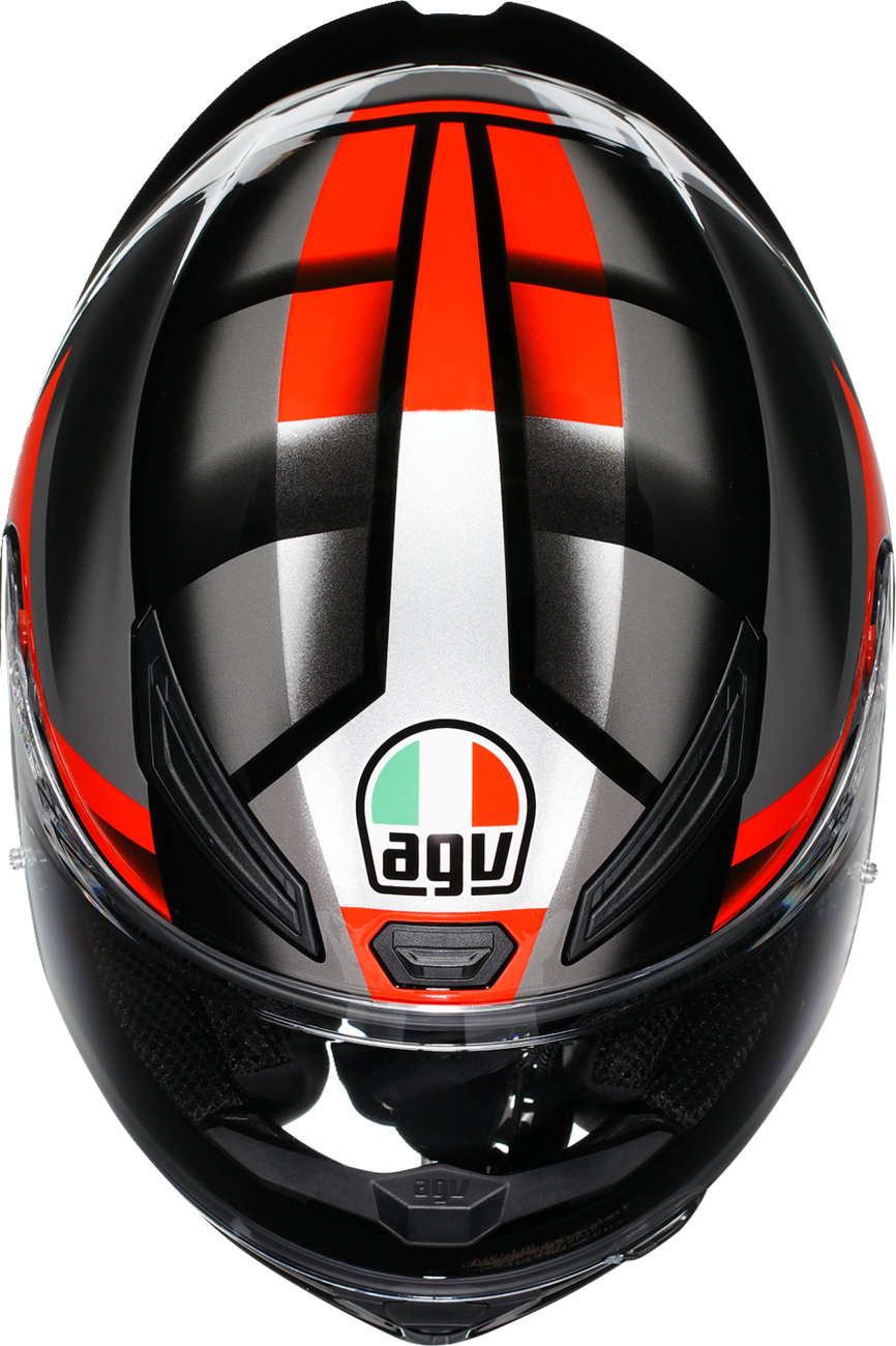 AGV K1 S Fastlap Helmet in Black/Gray/Red