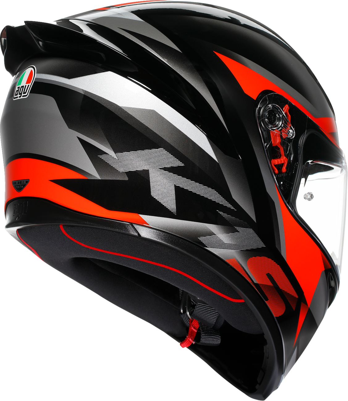 AGV K1 S Fastlap Helmet in Black/Gray/Red