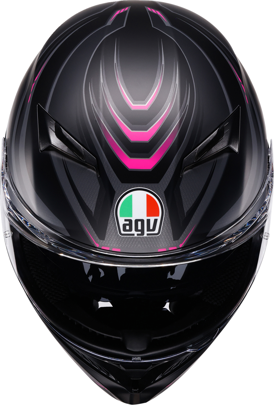 AGV K3 Syth Helmet in Matte Black/Pink