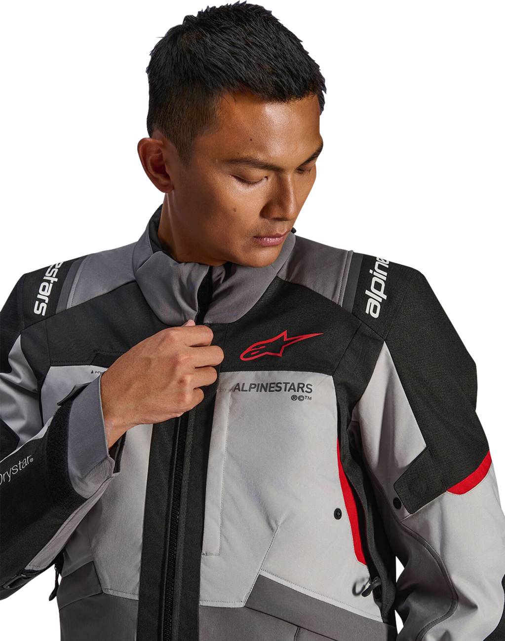 Andes v4 Drystar® Jacket - Dark Gray/Ice Gray/Black/Bright Red