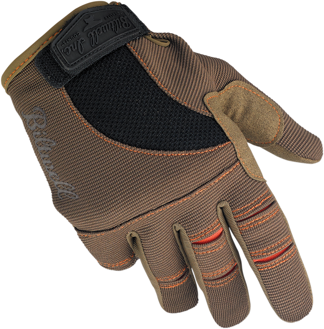Moto Gloves - Brown/Orange