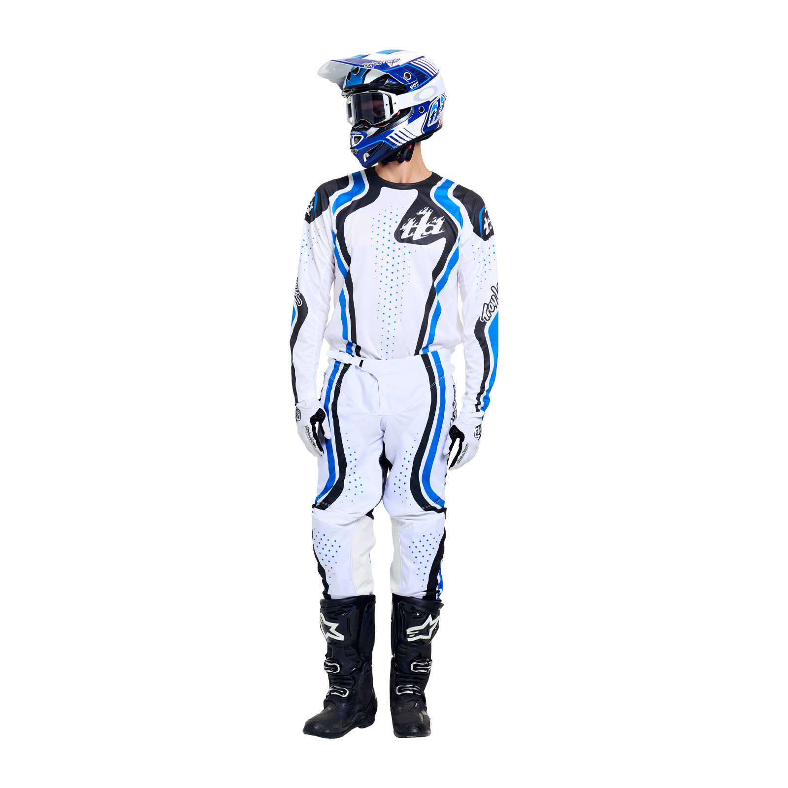 GP Pro LS Jersey Roller White / Blue