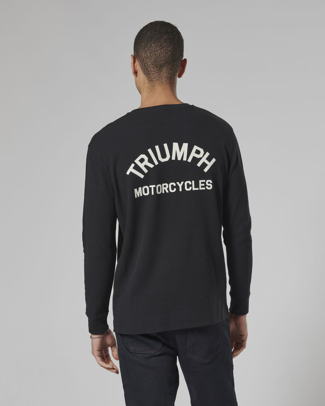 Triumph Dean Long Sleeve Waffle Tee Black