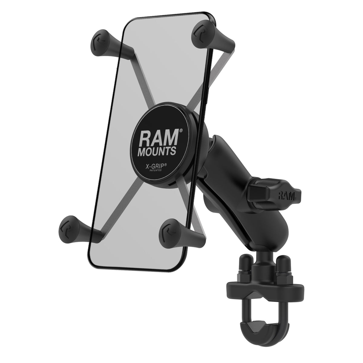RAM Mounts Handlebar Rail Mount with U-Bolt Base and Universal X-Grip® Cradle