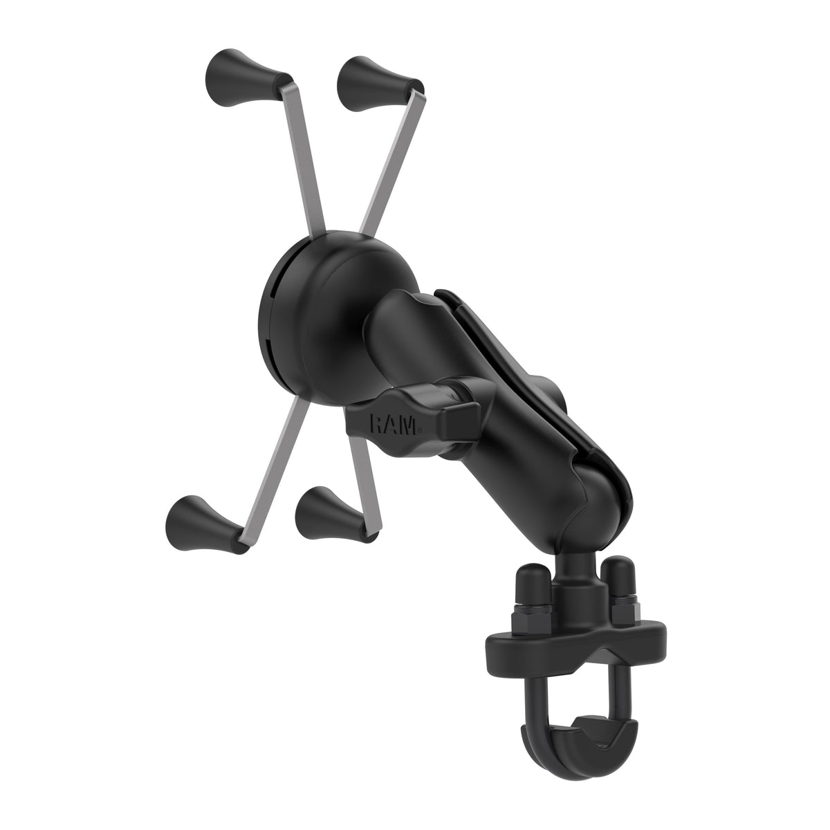 RAM Mounts Handlebar Rail Mount with U-Bolt Base and Universal X-Grip® Cradle