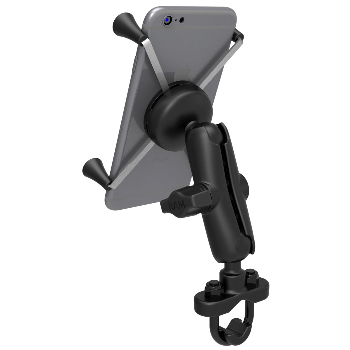 RAM Mounts Handlebar Rail Mount with U-Bolt Base and Universal X-Grip® Cradle