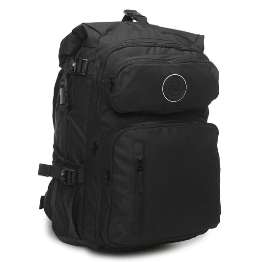 Roll Top Backpack Black