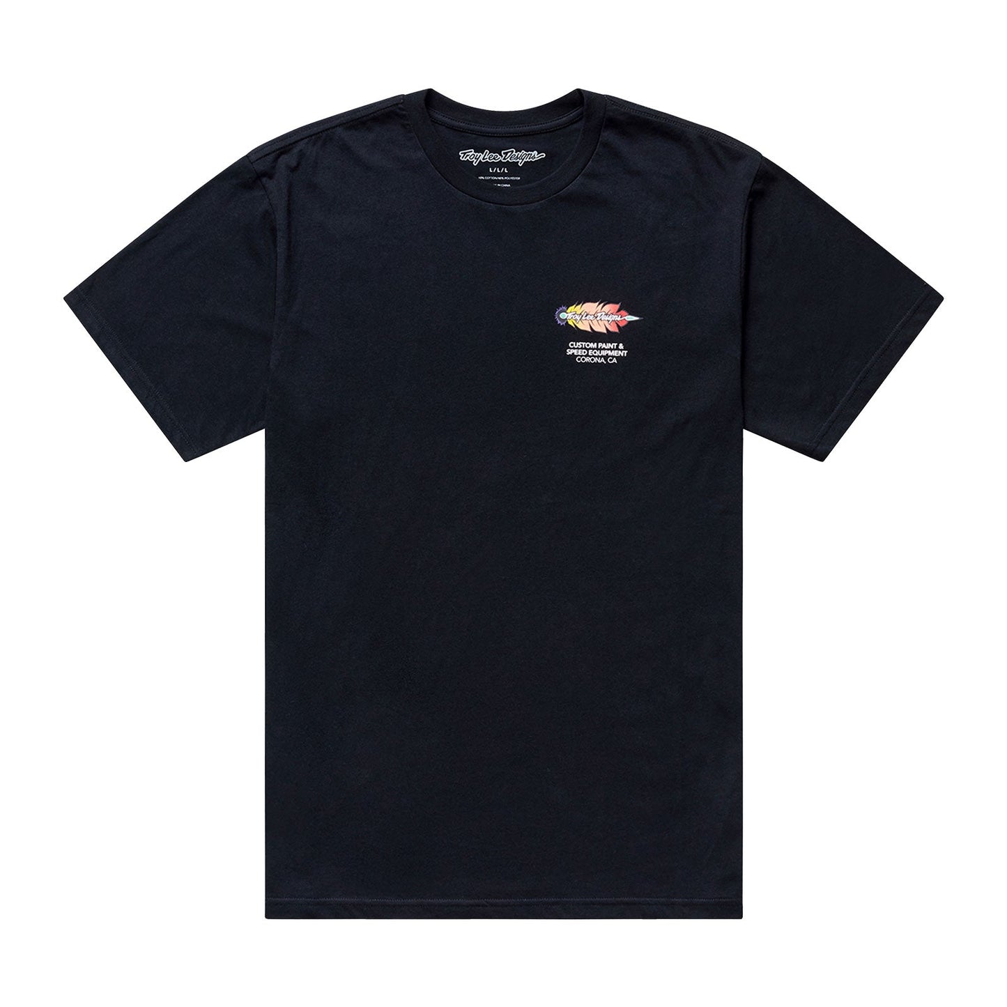 Troy Lee Designs Short Sleeve Tee Feathers Black / Black