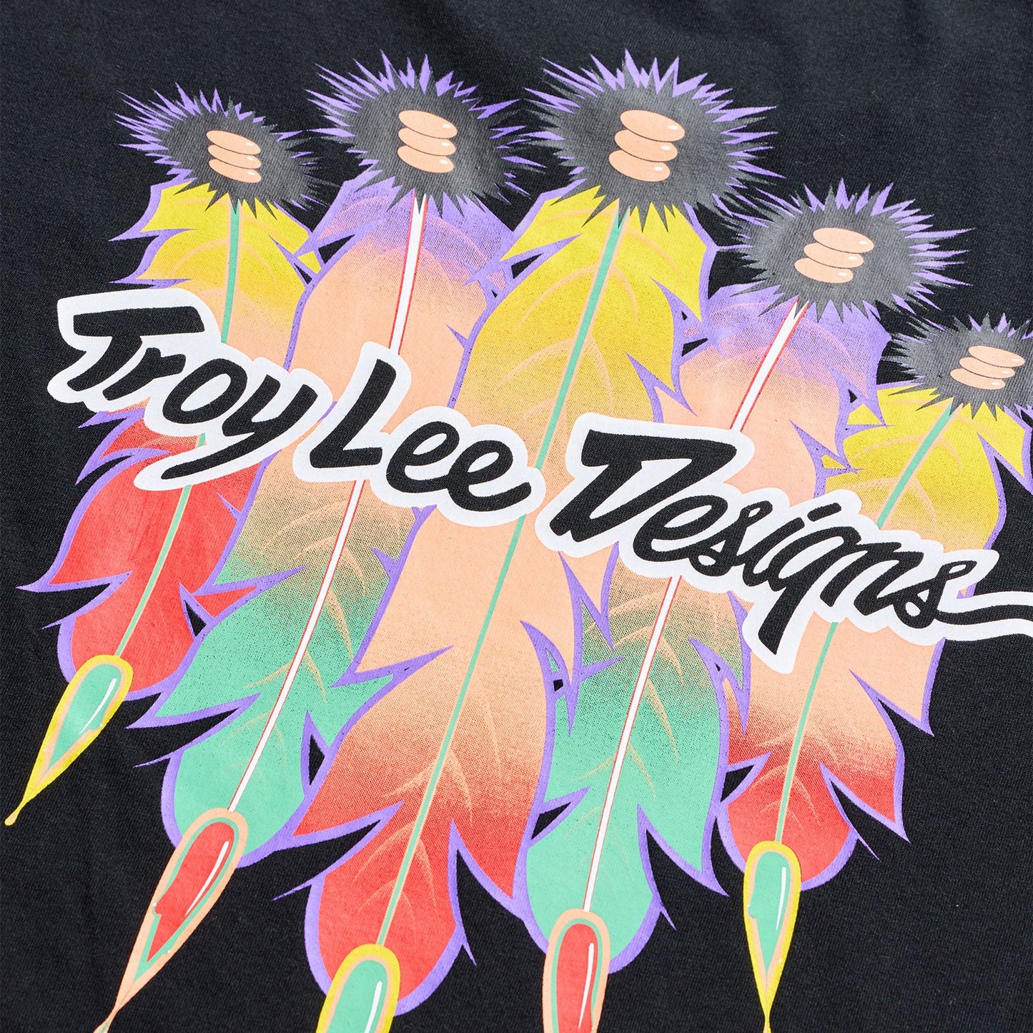 Troy Lee Designs Short Sleeve Tee Feathers Black / Black
