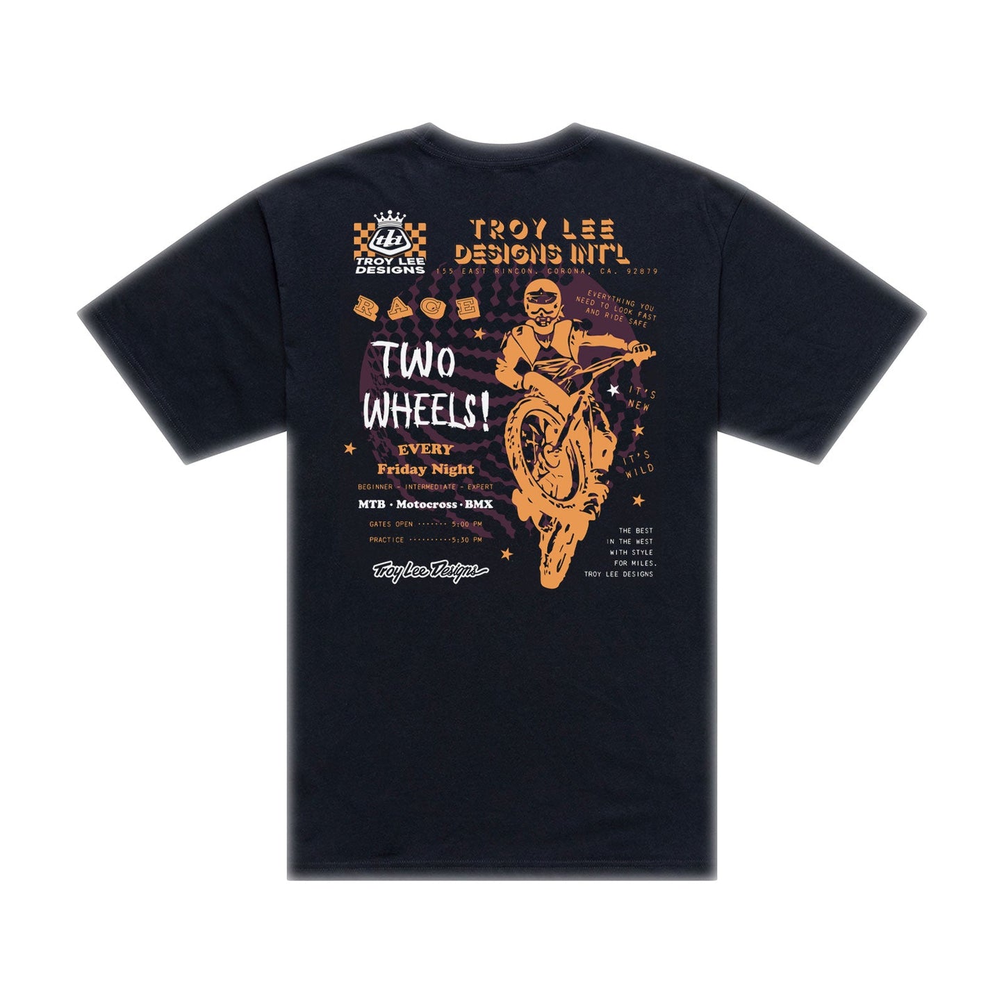 Troy Lee Designs Short Sleeve Tee Friday Night Black