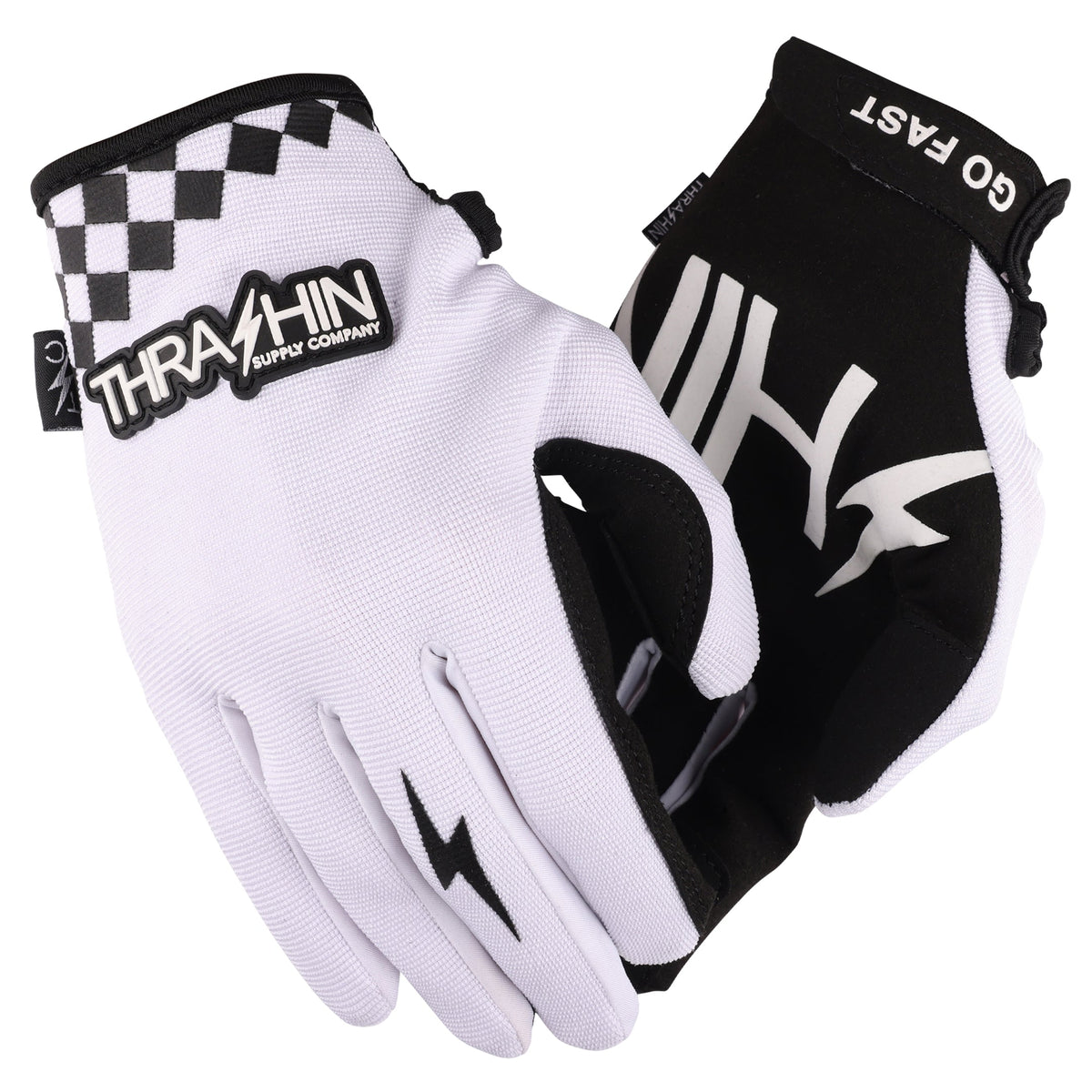 Thrashin Supply Go Fast Stealth Gloves in White