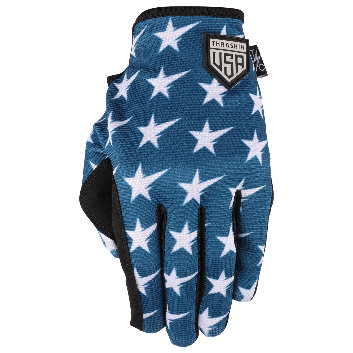 Thrashin Supply Stars & Bolts Stealth Gloves in Red/Blue