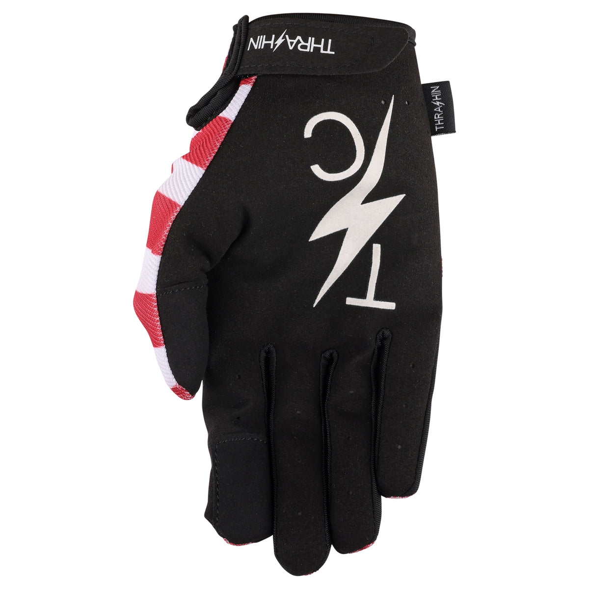 Thrashin Supply Stars & Bolts Stealth Gloves in Red/Blue