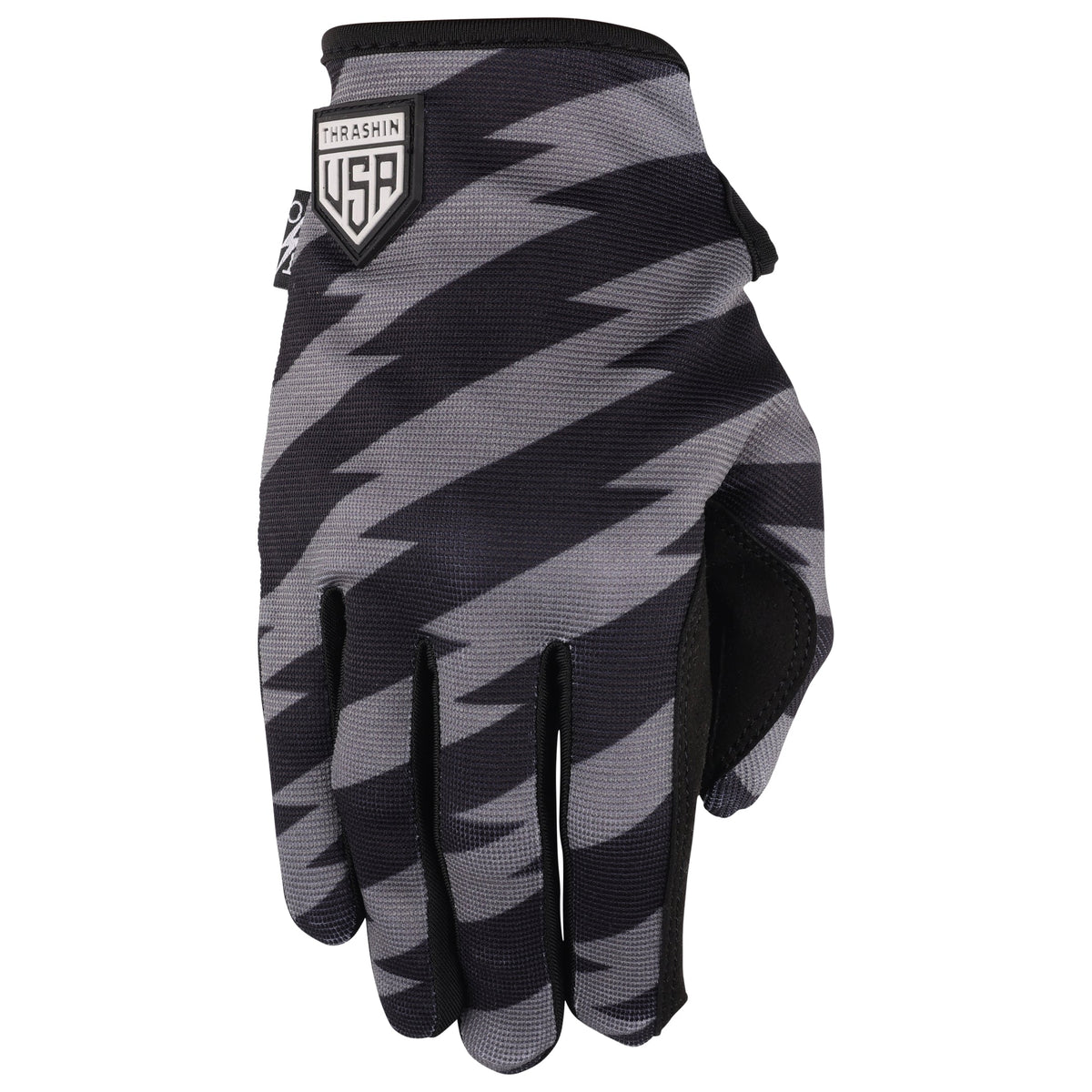 Thrashin Supply Stars & Bolts Stealth Gloves in Black/Gray