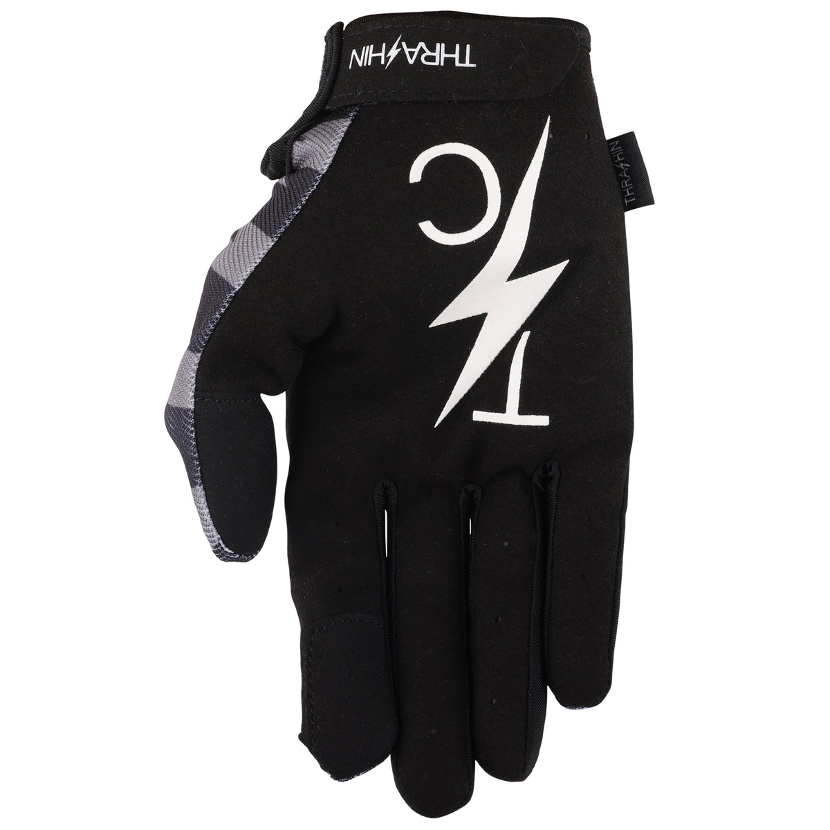 Thrashin Supply Stars & Bolts Stealth Gloves in Black/Gray
