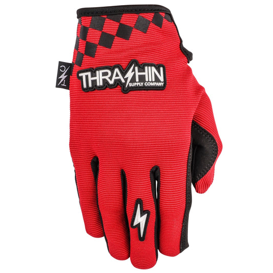 Thrashin Supply Go Fast Stealth Gloves in Red
