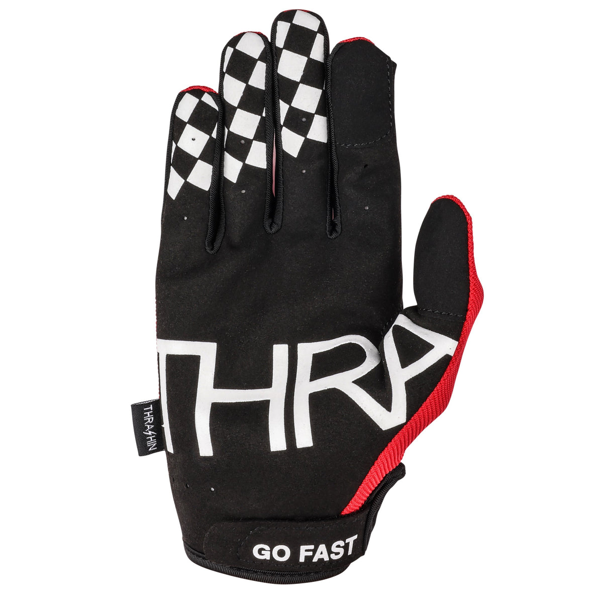 Thrashin Supply Go Fast Stealth Gloves in Red