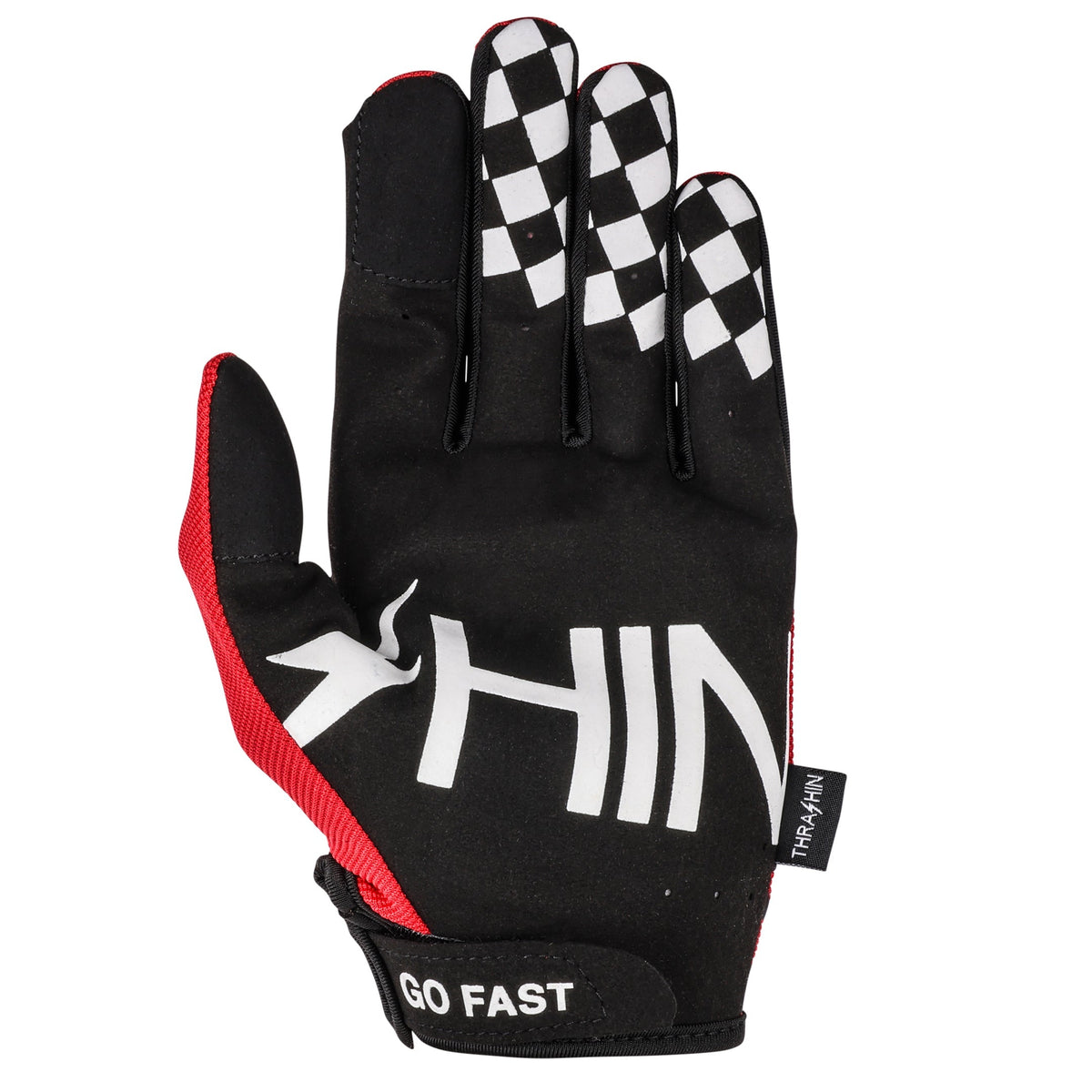 Thrashin Supply Go Fast Stealth Gloves in Red