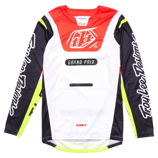 Youth GP Pro Jersey Blends White / Glo Red